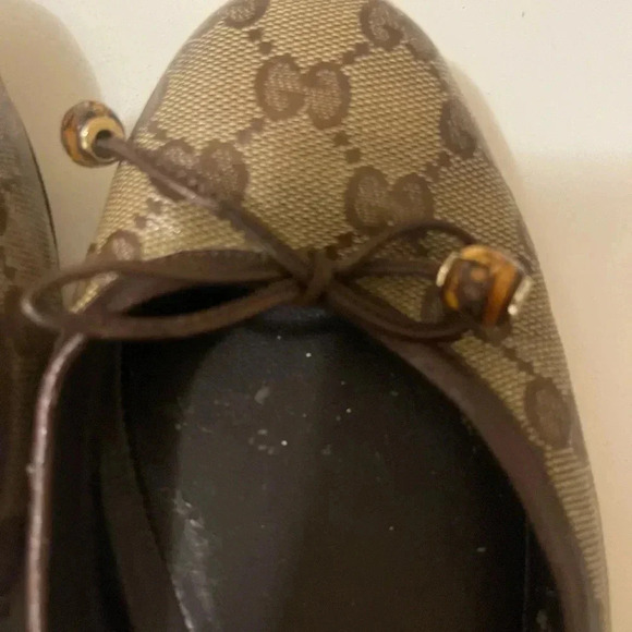 GUCCI GG WOMEN'S BROWN LUXURY LEATHER BAMBOO BIT Tassal no rips or tear. - Picture 5 of 16